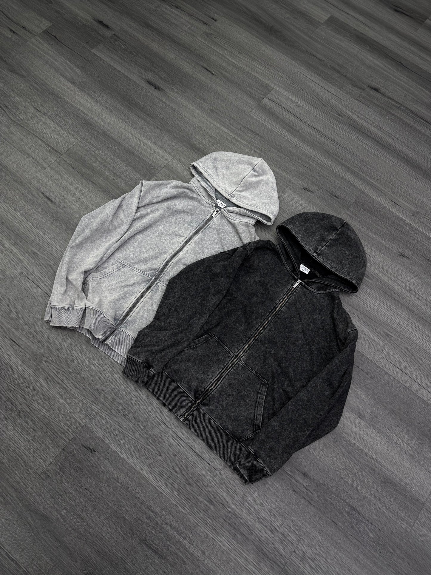 Light Grey Vintage Zip