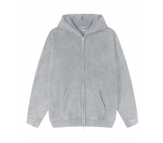 Light Grey Vintage Zip